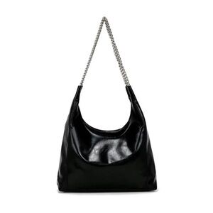 Elegant Black PU Leather Shoulder Bag